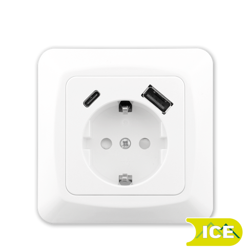 STIKK INNF M/J ENKEL M/USB A+C 18W USB SCALA ICE HURTIGKOBLING