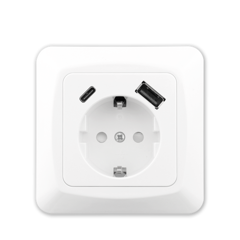STIKK INNF M/J ENKEL M/USB A+C 18W USB SCALA ICE HURTIGKOBLING