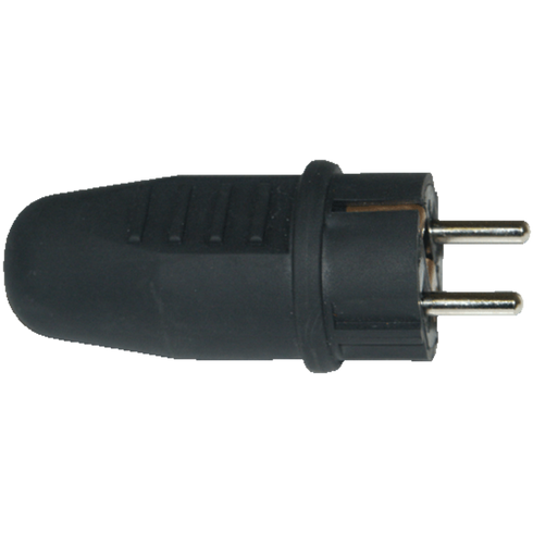 STØPSEL GUMMI IP44 16A SORT PROFF FOR 3G2,5MM