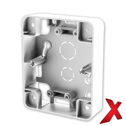 X.PÅVEGGSKAPPE DOBBEL STIKK HVIT 26MM M/RAMME