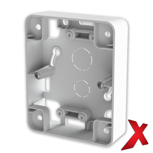 X.PÅVEGGSKAPPE DOBBEL STIKK HVIT 26MM M/RAMME