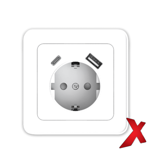 X.STIKK INNF ENKEL M/USB A+C HVIT 18W USB HURTIGKOBLING