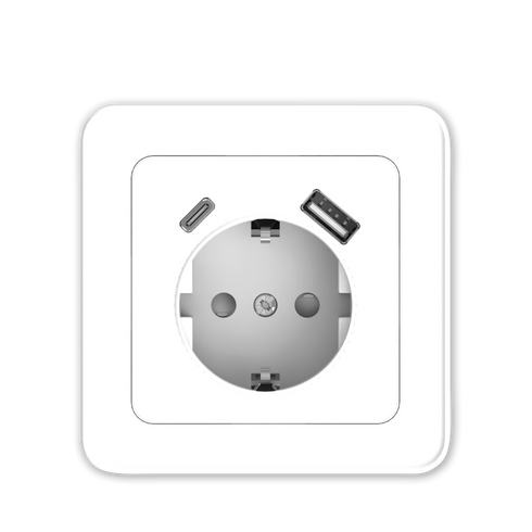 X.STIKK INNF ENKEL M/USB A+C HVIT 18W USB HURTIGKOBLING