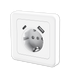 X.STIKK INNF ENKEL M/USB A+C HVIT 18W USB HURTIGKOBLING