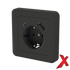 X.STIKK INNF ENKEL M/USB A+C SORT 18W USB HURTIGKOBLING