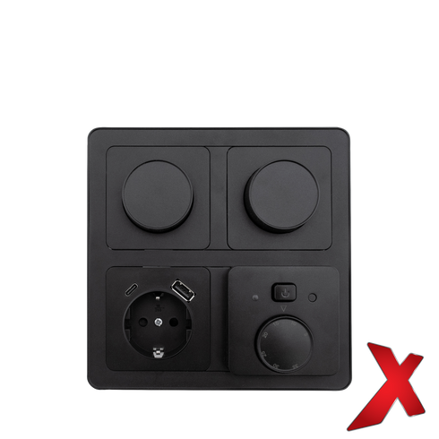 X.STIKK INNF ENKEL M/USB A+C SORT 18W USB HURTIGKOBLING