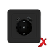 X.STIKK INNF ENKEL M/USB A+C SORT 18W USB HURTIGKOBLING