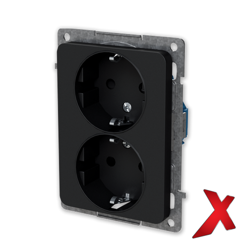 X.STIKK INNSATS DOBBEL 2S LAV SORT HK KUN I 1,5BOKS