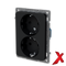 X.STIKK INNSATS DOBBEL 2S LAV SORT HK KUN I 1,5BOKS