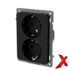 X.STIKK INNSATS DOBBEL 2S LAV SORT HK KUN I 1,5BOKS
