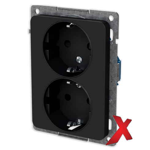 X.STIKK INNSATS DOBBEL 2S LAV SORT HK KUN I 1,5BOKS