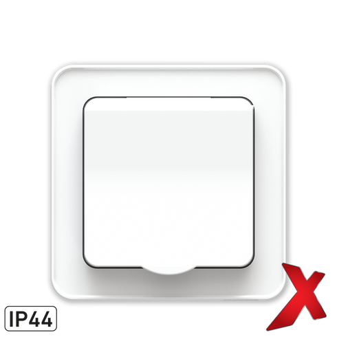 X.STIKK INNF M/J ENKEL IP44 HVIT HURTIGKOBLING M/LOKK