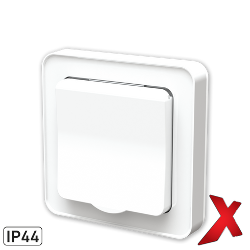 X.STIKK INNF M/J ENKEL IP44 HVIT HURTIGKOBLING M/LOKK