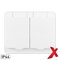 X.STIKK INNF M/J DOBBEL IP44 HVIT HURTIGKOBLING M/LOKK