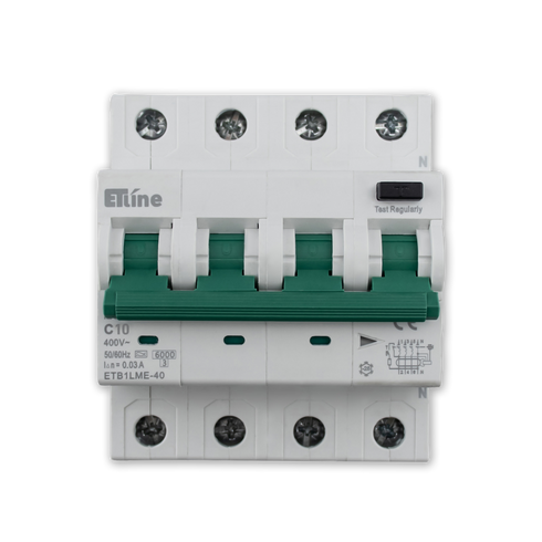 ETLINE JFA EL 3P+N4M 10A-C-KAR TN 30mA 6kA ELEKTRONISK