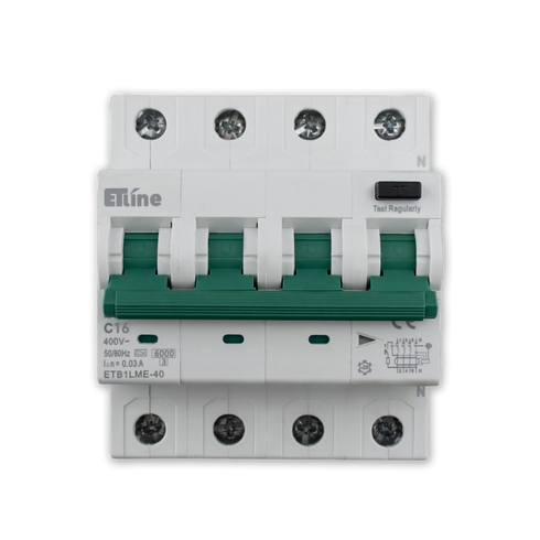 ETLINE JFA EL 3P+N4M 16A-C-KAR TN 30mA 6kA ELEKTRONISK