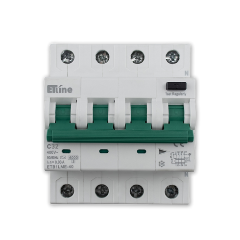 ETLINE JFA EL 3P+N4M 32A-C-KAR TN 30mA 6kA ELEKTRONISK