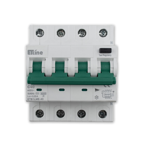 ETLINE JFA EL 3P+N4M 40A-C-KAR TN 30mA 6kA ELEKTRONISK
