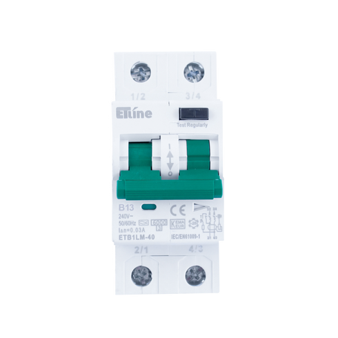 ETLINE JFA 2P2M 13A-B-KAR 30mA 6kA
