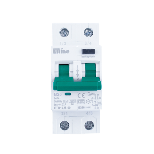 ETLINE JFA 2P2M 25A-B-KAR 30mA 6kA