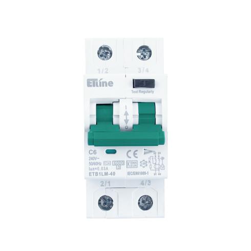 ETLINE JFA 2P2M 6A-C-KAR 30mA 6kA