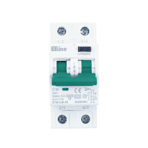 ETLINE JFA 2P2M 10A-C-KAR 30mA 6kA