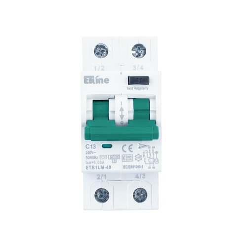 ETLINE JFA 2P2M 13A-C-KAR 30mA 6kA