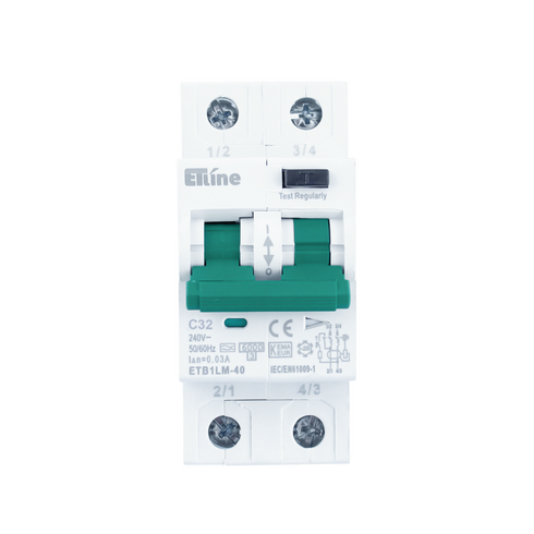 ETLINE JFA 2P2M 32A-C-KAR 30mA 6kA