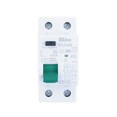 ETLINE JFB 2P2M 63A 30mA TYPE B