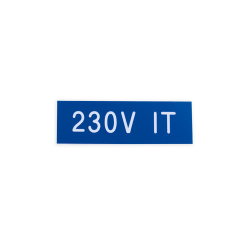 ETLINE MERKESKILT 230V IT 25X80MM BLÅ