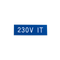 ETLINE MERKESKILT 230V IT 25X80MM BLÅ
