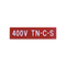 ETLINE MERKESKILT 400V TN-C-S 25X100MM RØD