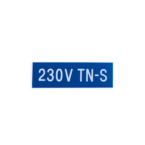 ETLINE MERKESKILT 230V TN-S 25X80MM BLÅ