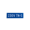 ETLINE MERKESKILT 230V TN-S 25X80MM BLÅ