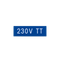 ETLINE MERKESKILT 230V TT 25X80MM BLÅ