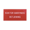 ETLINE MERKESKILT KUN FOR SAKKYNDIG BETJENING