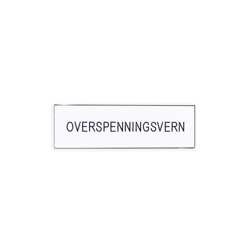 ETLINE MERKESKILT OVERSPENNINGSVERN