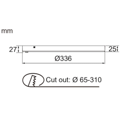 ETLED FLAT PRO 28W HVIT M/PIR