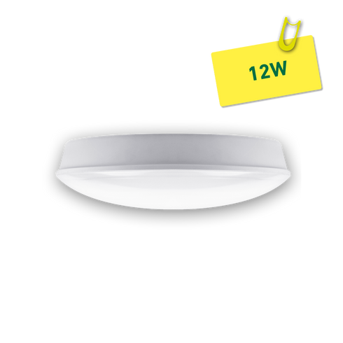 ETLED REKO 12W 3000/4000K AV/PÅ HVIT IP44