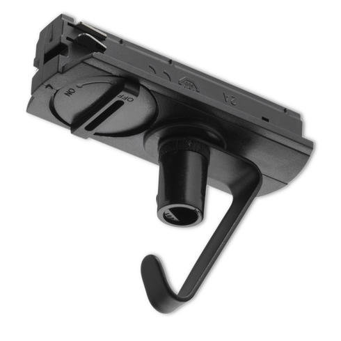 Pendeladapter for skinne Sort