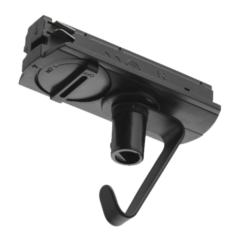 Pendeladapter for skinne Sort