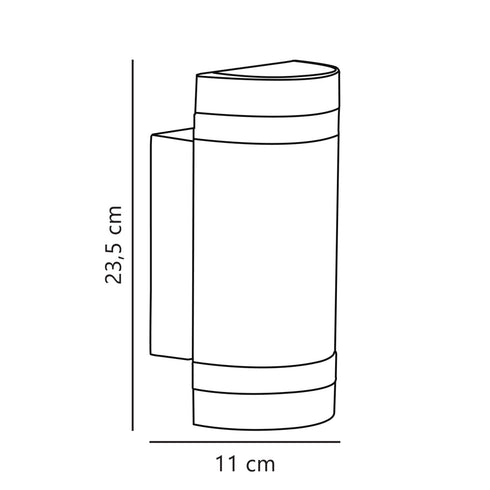 Focus vegg sort. GU10, 2x35W
