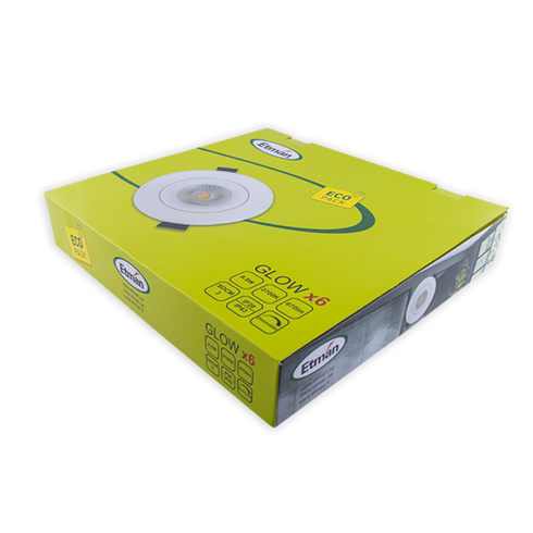 ETLED GLOW 2700K MATT HVIT 8,5W IP43 6 STK I PAKKE