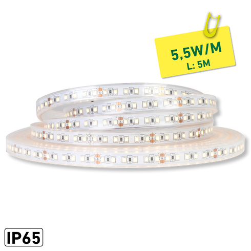 ETLED STRIP 5,2W IP65 2700K 12MM 24V DC 5M CRI 80 490LM/M