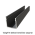 ETLED STRIP PROFIL HØY SORT PÅVEGG H:16MM L:2020MM
