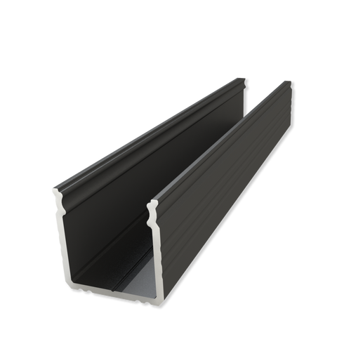 ETLED STRIP PROFIL HØY SORT PÅVEGG H:16MM L:2020MM