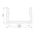 ETLED STRIP PROFIL LAV SORT PÅVEGG H:10MM L:2020MM