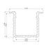 ETLED STRIP PROFIL HØY HVIT INNFELT H:15MM L2020MM