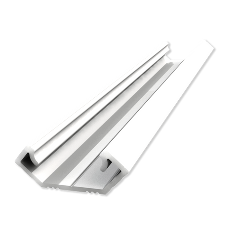 ETLED STRIP HJØRNEPROFIL HVIT PÅV. 45° H:9MM B:16MM L2020MM