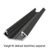 ETLED STRIP HJØRNEPROFIL SORT PÅV. 45° H:9MM B:16MM L2020MM